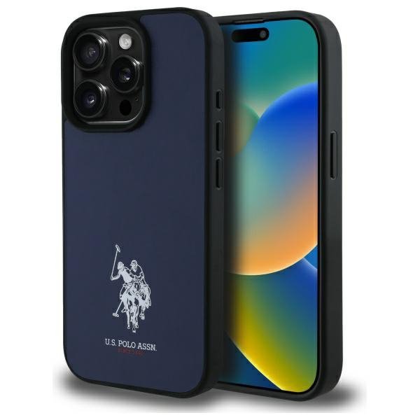 US Polo USHCP15XPGEV iPhone 15 Pro Max   6,7&quot; granatowy/navy Leather Embroidered DH Color