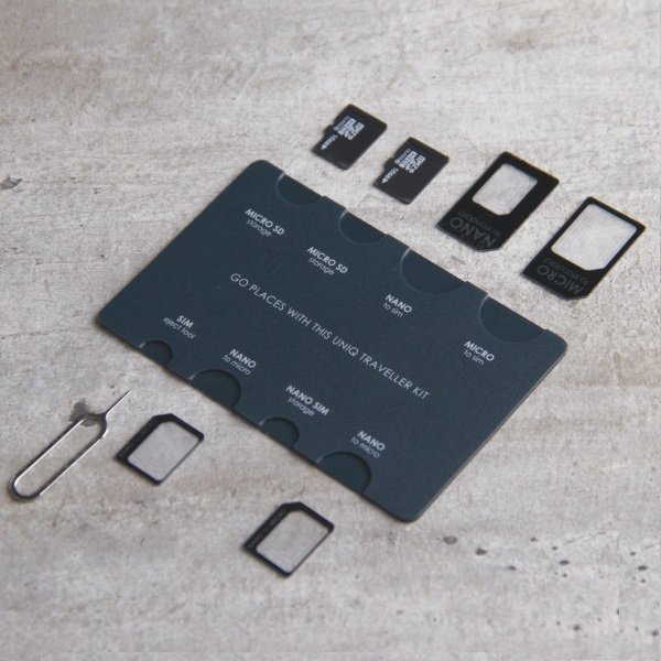 UNIQ Sim Adapter Traveller Kit 7in1organizer