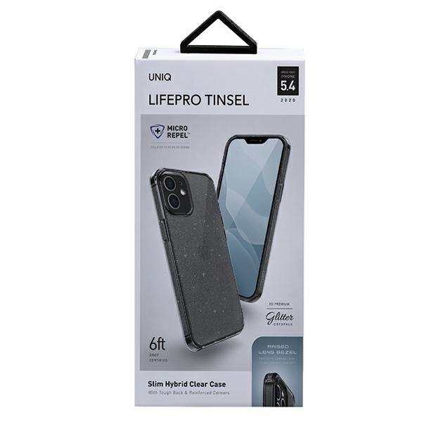 UNIQ etui LifePro Tinsel iPhone 12 mini 5,4&quot; czarny/vapour smoke