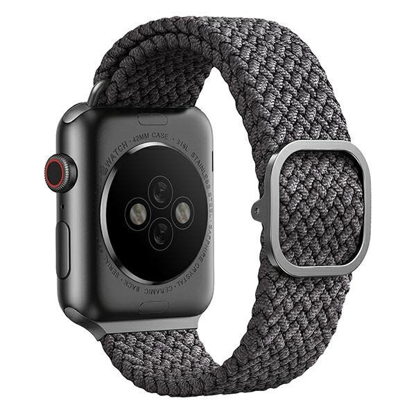 UNIQ pasek Aspen Apple Watch 40/38/41mm Series 1/2/3/4/5/6/7/8/9/SE/SE2 Braided szary/granite grey