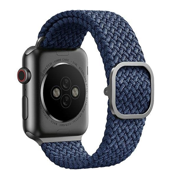 UNIQ pasek Aspen Apple Watch 40/38/41mmSeries 1/2/3/4/5/6/7/8/9/SE/SE2 Braided niebieski/oxford blue