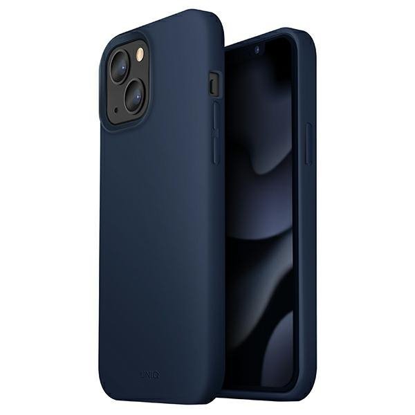 UNIQ etui Lino iPhone 13 / 14 / 15 6,1&quot; niebieski/marine blue
