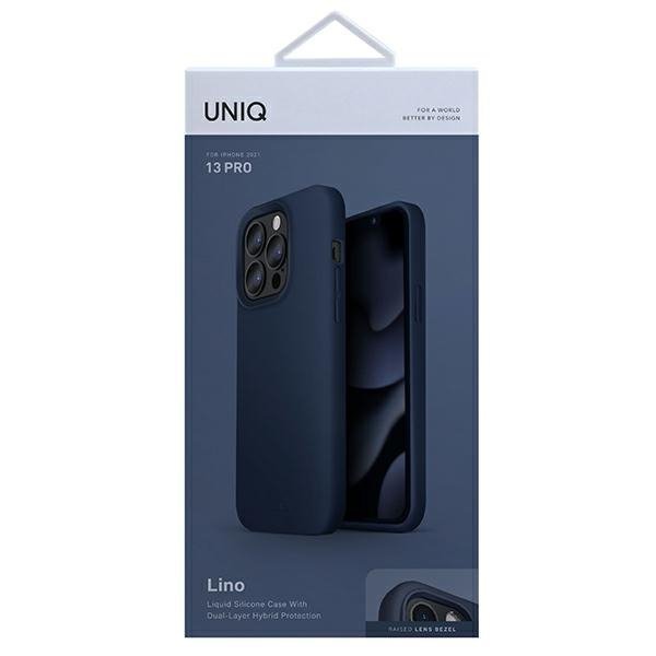 UNIQ etui Lino iPhone 13 Pro / 13 6,1&quot;niebieski/marine blue