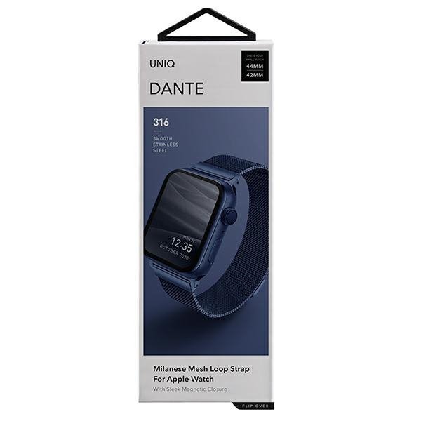 UNIQ pasek Dante Apple Watch Series1/2/3/4/5/6/7/8/9/SE/SE2 42/44/45mm Stainless Steel niebieski/cobalt blue