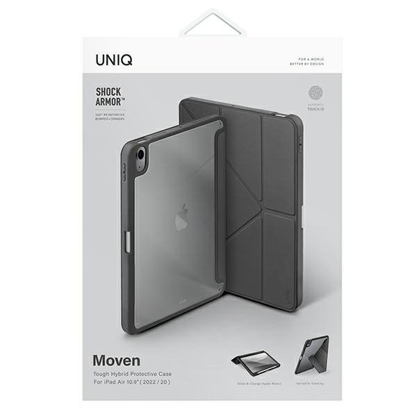 UNIQ etui Moven iPad Air 10.9&quot;           (2022/2020) iPad Air 11&quot; (2024) Antimicrobial szary/charcoal grey
