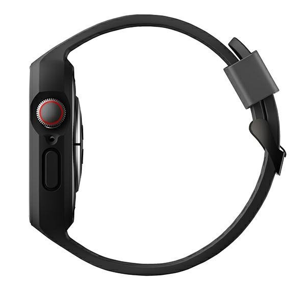 UNIQ pasek Monos 2in1 Apple Watch Strap+ Case Series 4/5/6/7/8/9/SE/SE2 44/45mm. czarny/midnight black