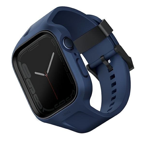 UNIQ pasek Monos 2in1 Apple Watch Strap+ Case Series 4/5/6/7/8/9/SE/SE2 44/45mm. niebieski/marine blue
