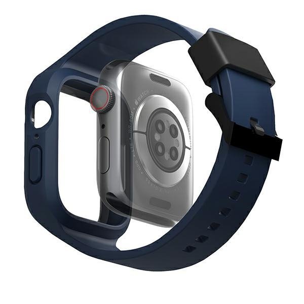 UNIQ pasek Monos 2in1 Apple Watch Strap+ Case Series 4/5/6/7/8/9/SE/SE2 44/45mm. niebieski/marine blue