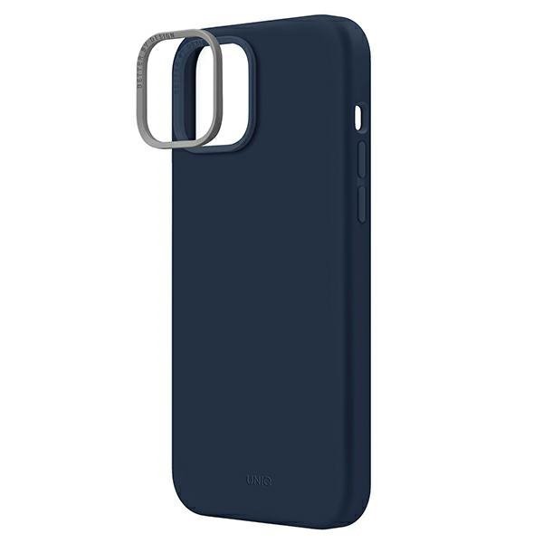 UNIQ etui Lino iPhone 14 / 15 / 13 6,1&quot;niebieski/marine blue