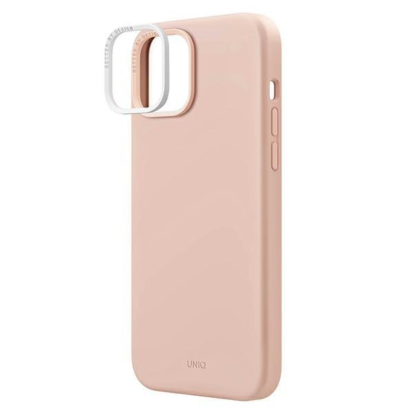 UNIQ etui Lino iPhone 14 Plus / 15 Plus 6.7&quot; różowy/blush pink