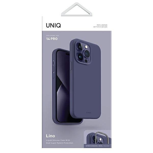 UNIQ etui Lino iPhone 14 Pro 6,1&quot;purpurowy/purple fig