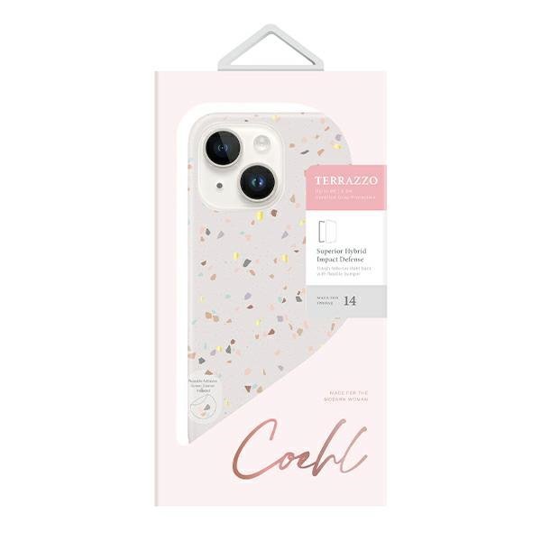 UNIQ etui Coehl Terrazzo iPhone 14 Plus/ 15 Plus 6.7&quot; piaskowy/sandstone
