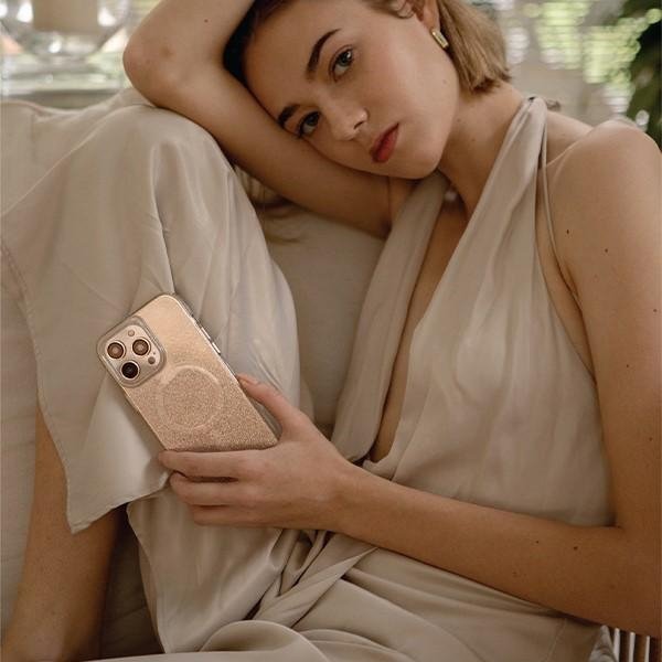 UNIQ etui Coehl Lumino iPhone 14 Plus/ 15 Plus 6.7&quot; srebrny/sparkling silver