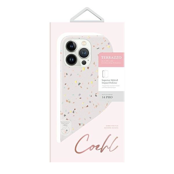 UNIQ etui Coehl Terrazzo iPhone 14 Pro6,1&quot; piaskowy/sandstone