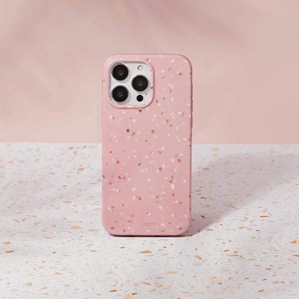 UNIQ etui Coehl Terrazzo iPhone 14 ProMax 6,7&quot; różowy/coral pink