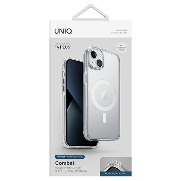 UNIQ etui Combat iPhone 14 Plus / 15Plus 6.7&quot; Magclick Charging przeźroczysty/dove satin clear