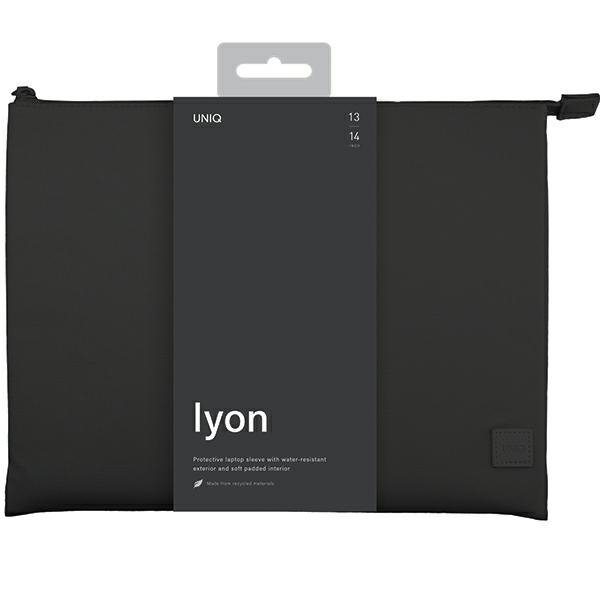 UNIQ etui Lyon laptop Sleeve 14&quot; czarny/midnight black Waterproof RPET