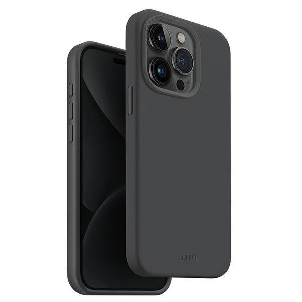 UNIQ etui Lino Hue iPhone 15 Pro 6.1&quot;Magclick Charging szary/charcoal grey
