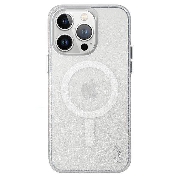 UNIQ etui Coehl Lumino iPhone 15 Pro Max 6.7&quot; Magnetic Charging srebrny/sparkling silver