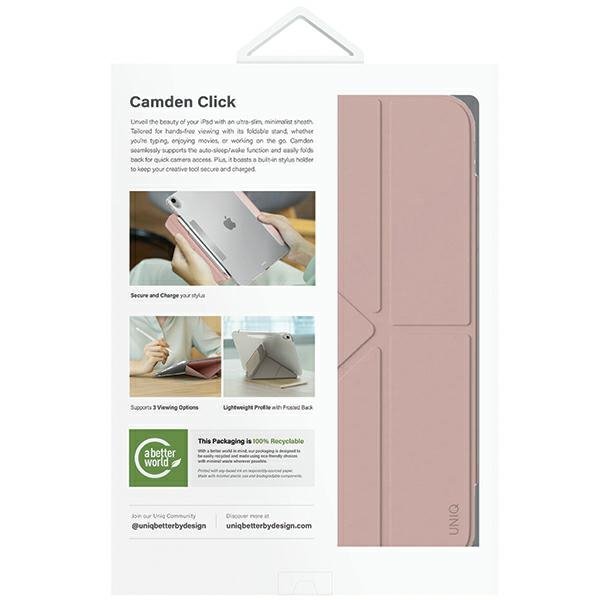 UNIQ etui Camden Click iPad Air 11&quot;      (2024/2025) / iPad Air 10.9&quot; (2022/2020) różowy/blush pink
