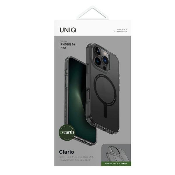 UNIQ etui Clario iPhone 16 Pro 6.3&quot; Magclick Charging dymny/smoke