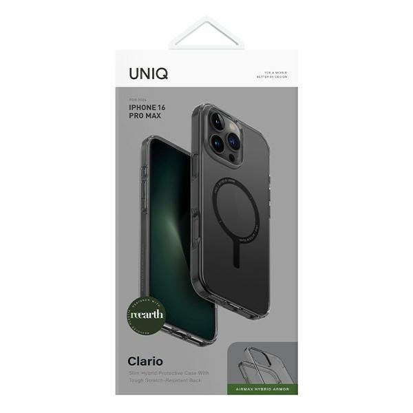 UNIQ etui Clario iPhone 16 Pro Max 6.9&quot; Magclick Charging dymny/smoke