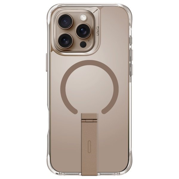 UNIQ etui Eleva with Vertica Stand iPhone 16 Pro 6.3&quot; złoty/taupe gold