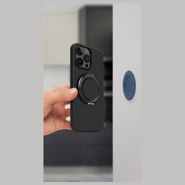 UNIQ Gripfit Premium 360 Magnetic        Mount&Kickstand Uchwyt Magnetyczny czarny/carbon black