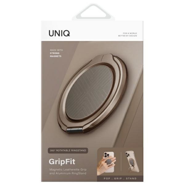 UNIQ Gripfit 360 Magnetic                Mount&Kickstand Uchwyt Magnetyczny szary/flint grey