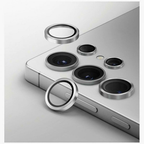 Szkło na obiektyw aparatu UNIQ Optix     Aluminium Camera Lens do Samsung Galaxy S25 Ultra srebrny