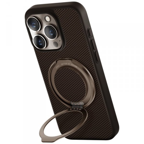 Etui UNIQ Keva Air do iPhone 16 Pro      Magclick Charging GripFit brązowy