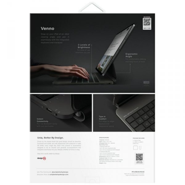 Etui UNIQ Venno Pro Magnetic Smart       z klawiaturą do iPad Pro 13&quot; M4 (2024) czarny