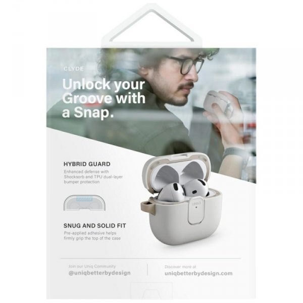 Etui UNIQ Clyde do AirPods 4 Lock Case   niebieski