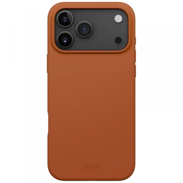 Etui UNIQ Lino do iPhone 17 Pro Max      Magclick Charging pomarańczowy