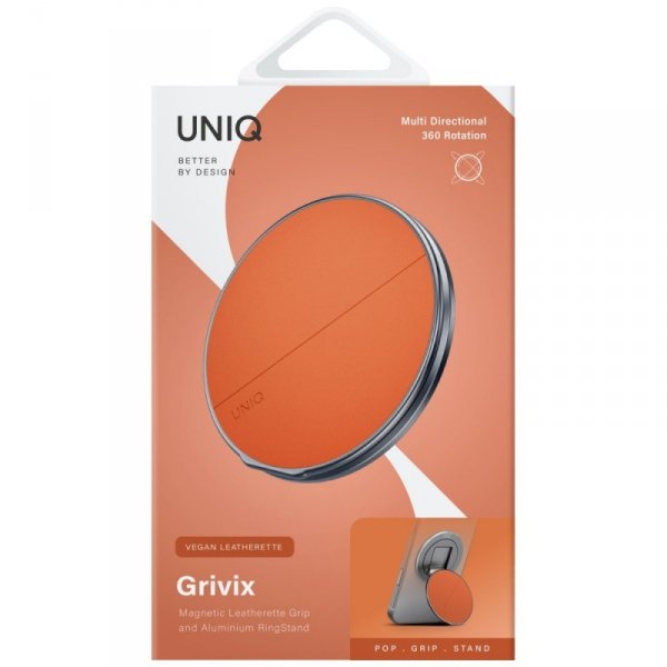 Uchwyt magnetyczny UNIQ Grivix Classic   360 Mount&Grip Stand pomarańczowy
