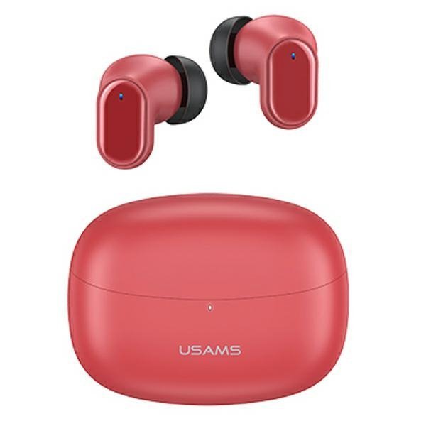 USAMS Słuchawki Bluetooth 5.1 TWS BHseries bezprzewodowe czerwony/red BHUBH03