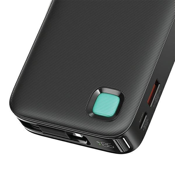 USAMS Powerbank ze zwijanym kablemRetractable Lightning 10000 mAh PD 20W Fast Charge XY Series biały/white 10KCD22502 (US-CD225)