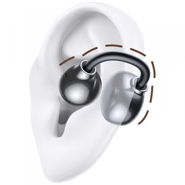 Słuchawki Bluetooth USAMS Echo R02       Clip-on bezprzewodowe szary