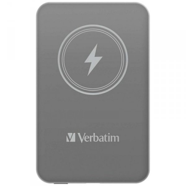 Verbatim Powerbank indukcyjny `n` Go 15W5000mAh Wireless Magnetic szary/grey 32244