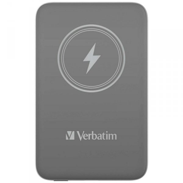 Verbatim Powerbank indukcyjny `n` Go 15W10000mAh Wireless Magnetic szary/grey 32249