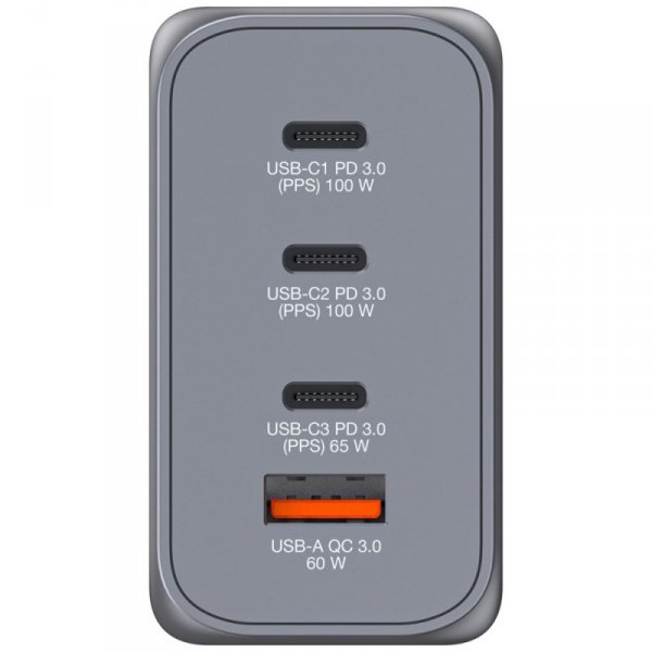 Verbatim Ładowarka sieciowa GaN 200W3xUSB-C/USB-A + Adapter EU/UK/US GNC-200 32204