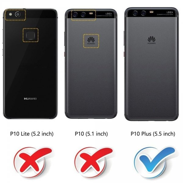 COODIO Skórzane Etui Wallet Case do Huawei P10+ (P10 Plus) brązowe