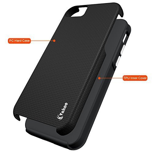 VAKOO Etui Case Heavy Duty Drop Protection - iPhone 7 / 8 /SE 2020  (4.7) (Black) 