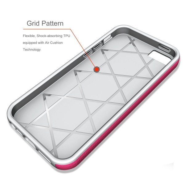VAKOO Etui Case Heavy Duty Drop Protection - iPhone 6/6S (4.7) (Pink) 