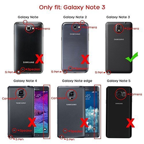 FYY Samsung Galaxy NOTE 3 - Etui book case ze smyczką i miejscem na 9 kart (black)
