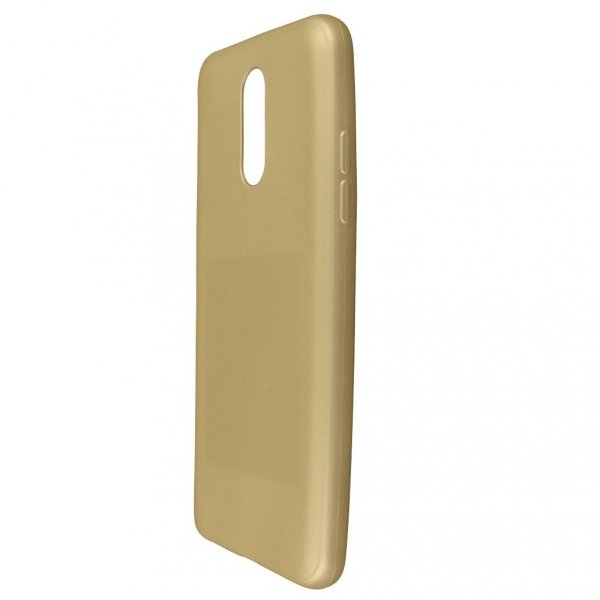  Pokrowiec etui silikonowe Jelly Case Mat złote do LG Q7