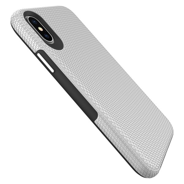X-GUARD DUAL LAYER RUGGED CASE Pancerne etui iPhone XS MAX (srebrny)