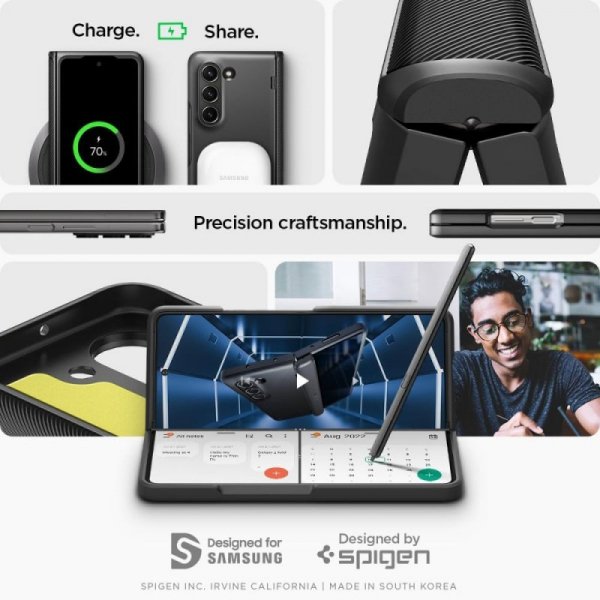 SPIGEN SLIM ARMOR PRO GALAXY Z FOLD 5 BLACK