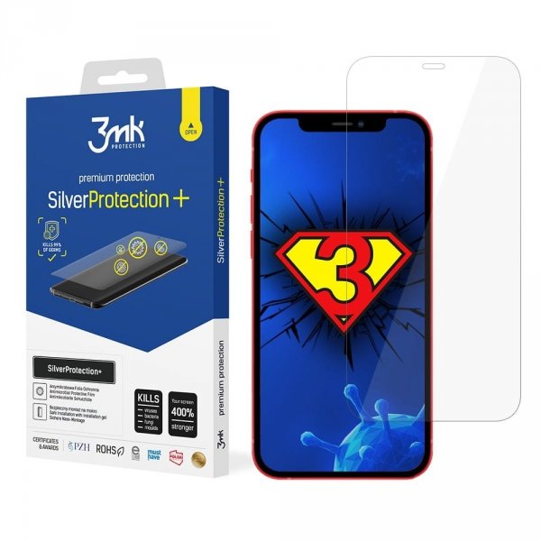 3MK Silver Protect+ Asus Zenfone 8Folia Antymikrobowa montowana na mokro