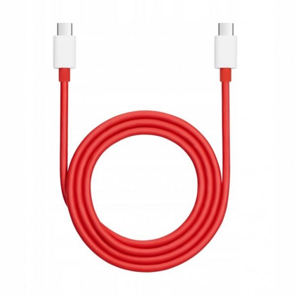 Oryginalny kabel OnePlus WarpCharge USB-C na USB-C 1 m (czerwono-biały)